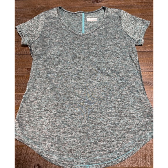 Columbia Tops - Columbia T-Shirt Womens Medium Teal Space Dye Omni-Wick V-Neck XK0164 Preloved